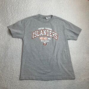 Vintage New York‎ islanders men's grey tshirt CCM nhl 90s L